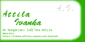 attila ivanka business card